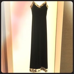 Long black evening dress